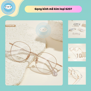 Gọng kính kim loại mã 6207